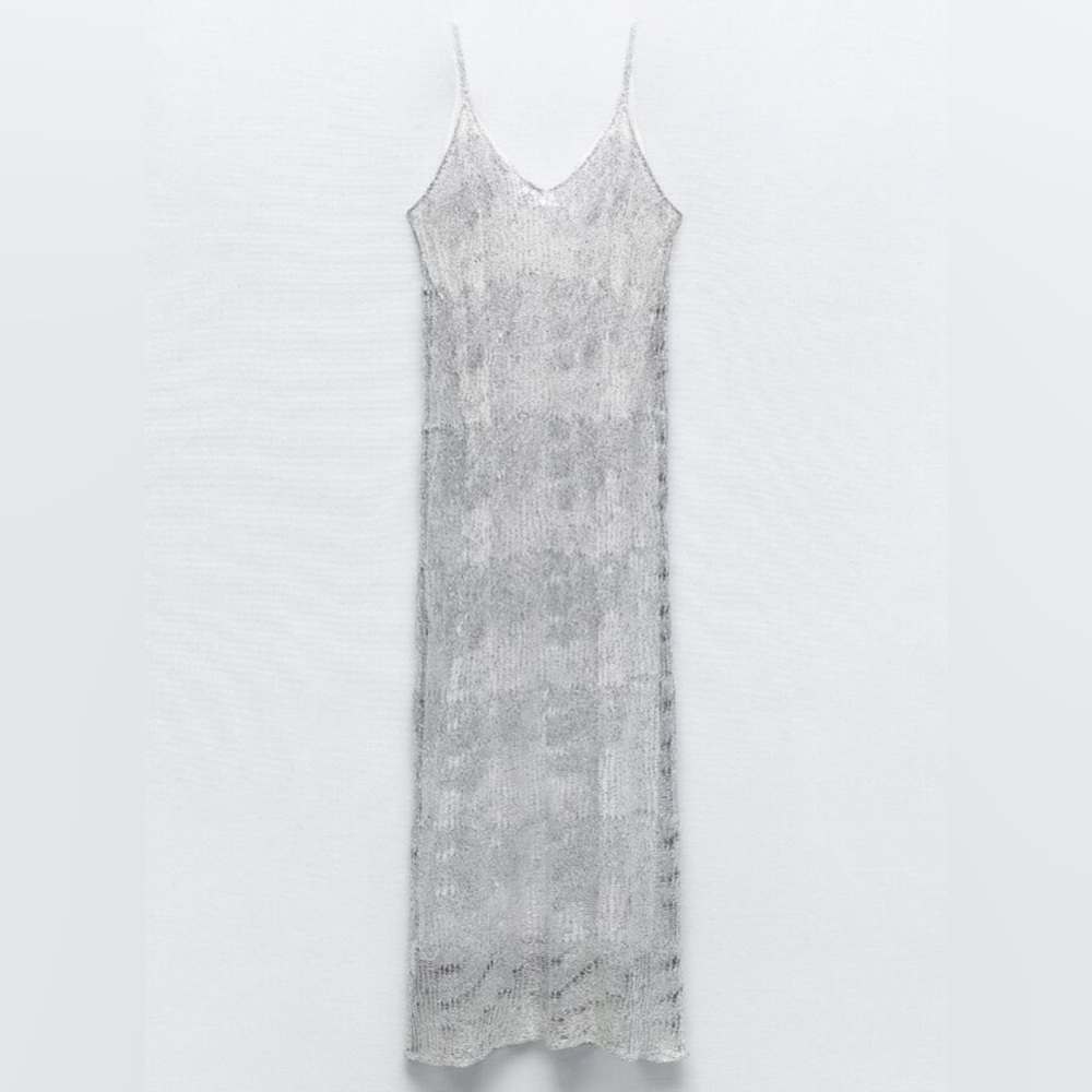 Metallic thread knit slip dress - Picture 7 of 7